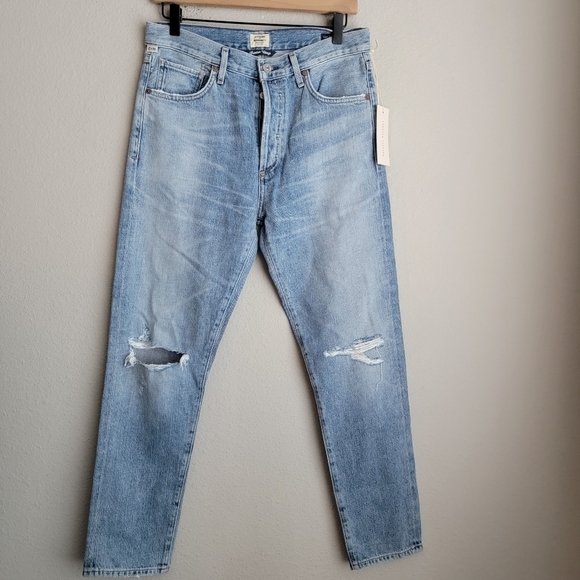 Citizens of Humanity Liya High Rise Classic Fit Jeans in Torn size 27 NWT - Picture 5 of 11